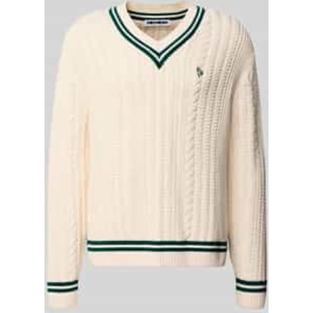 Gebreide pullover met kabelpatroon