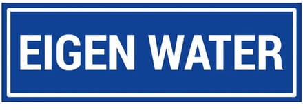 Eigen water bord | gecoat dibond materiaal | 21 x 7 cm
