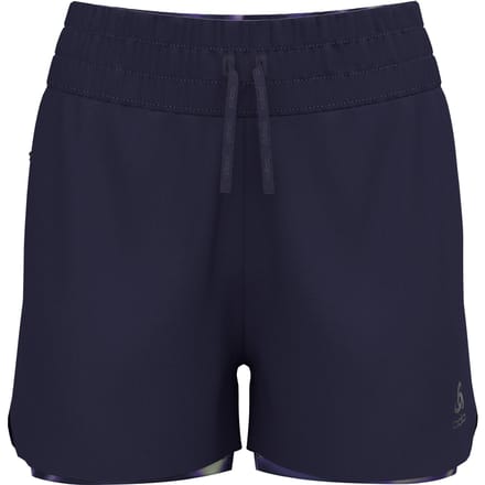 Odlo Zeroweight Print 3in 2in1 Hardloopshorts Dames-Donkerblauw