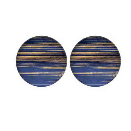 Clip oorbellen- Blauw- goud- 2 cm-Charme Bijoux