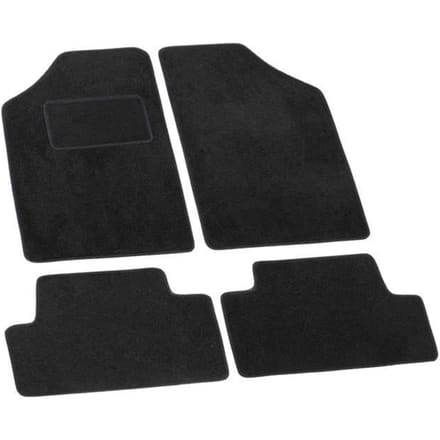 Vloermatten - 2008 - Zwart Velours - 4 stuks - Antislip en waterdicht
