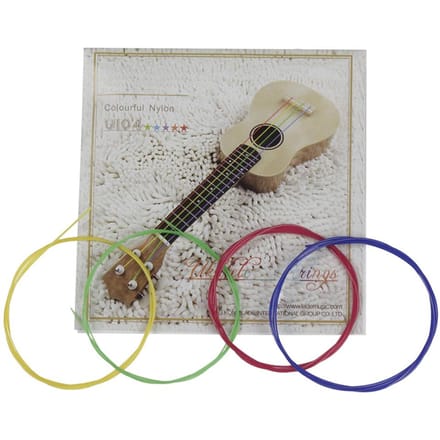 Cordes colorées pour ukulélé Ukelele Uke, matériau en Nylon, 4 pièces/ensemble multicolore