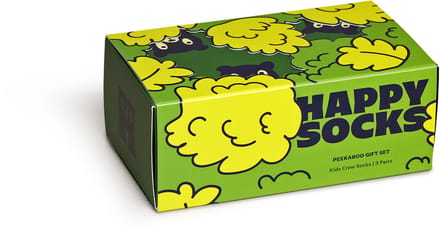 Happy Socks kids giftbox 3P sokken peek a boo multi