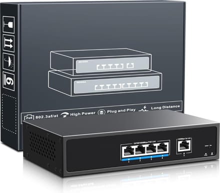 Netwerk Switch 4 Poorten - 1000 Mbps - Internet Splitter - Ethernet - Voor Internetkabel