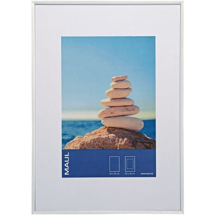 MAUL Fotolijsten MAULdesign aluminium 30 x 40 cm, ca. A3 zilver wit