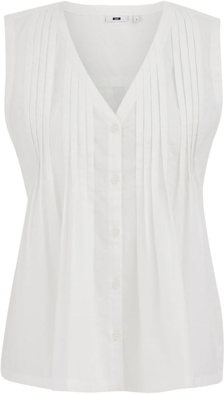 WE Fashion Dames blouse met structuur en plooidetail