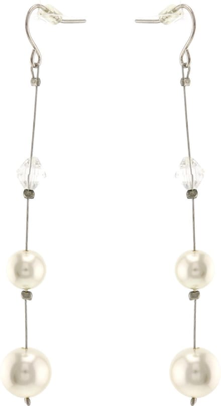 Behave Oorbellen parel oorhangers 6cm