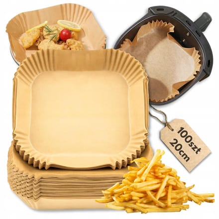 100x Airfryer Bakpapier 20x20cm - Dik & Anti-aanbak