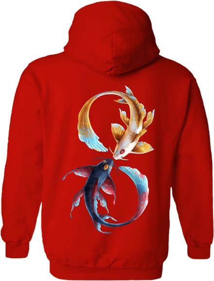Koi Karper Eternal Bond - Fish The Coloured House Hoodie 4XL