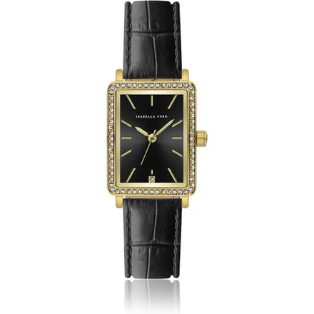 Leren krokodillenhorloge voor dames Isabella Ford Adélaïde