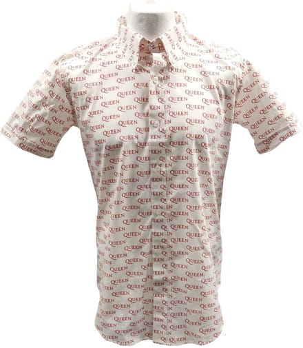Queen - Logo Pattern Shirt - XL - Wit