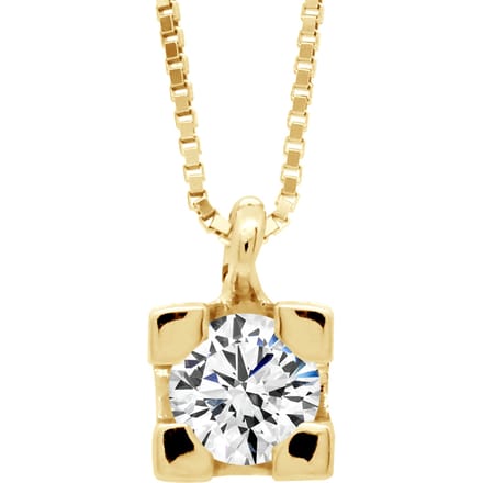 Ketting Diamond Solitaire 0,20 Cts White Gold