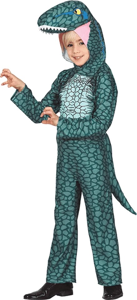 Fiestas Guirca - Jumpsuit Raptor 5-6 jaar - Carnavalskleding - Carnaval - carnavalskleding 2027 - Carnaval kostuum