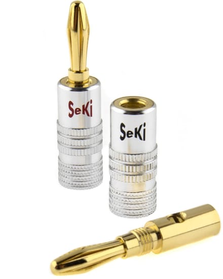 Set banaan connectoren 4 mm. rood en zwart