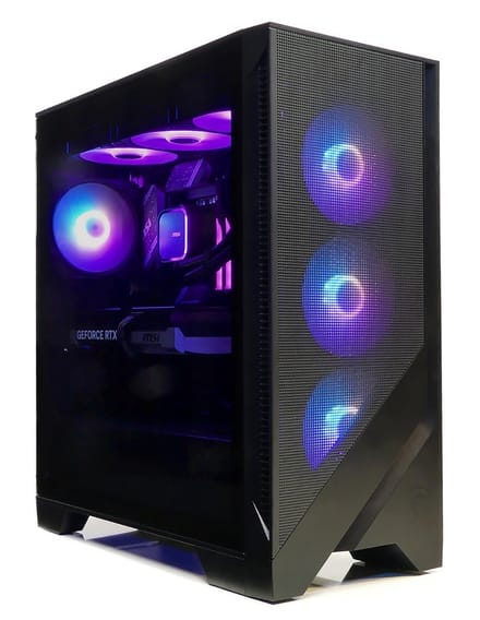 BitBull Ryzen 7 7800X3D FULL MSI Game Computer - RTX 5070 12GB - 32GB RGB RAM - 2TB SSD M.2 - WiFi 7|LAN 2.5|Bluetooth 5.4 - Forge 320R