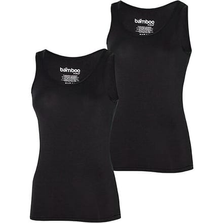 Apollo Singlet Dames Bamboo Zwart 2-pack-S