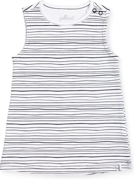 Jollein Meisjes Jurk - Black stripes - Maat 50/56