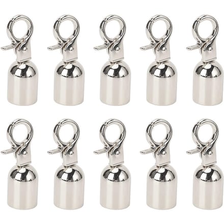 10 Sets Touw Einde Stopper 15.5mm Diameter Zinklegering Koord Einde Karabijnhaak met 15.8mm Lange Schroeven