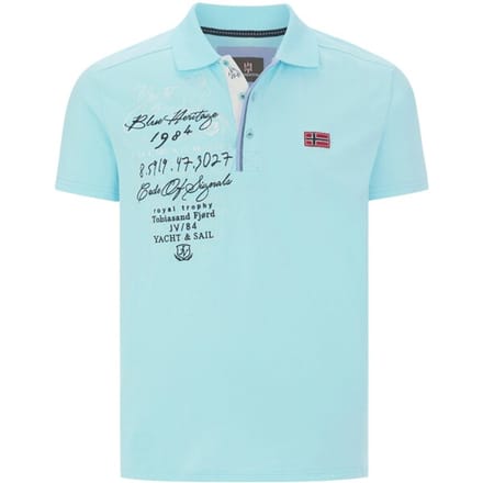 Jan Vanderstorm herren Poloshirt - 64/66 - turquoise - Plus Size