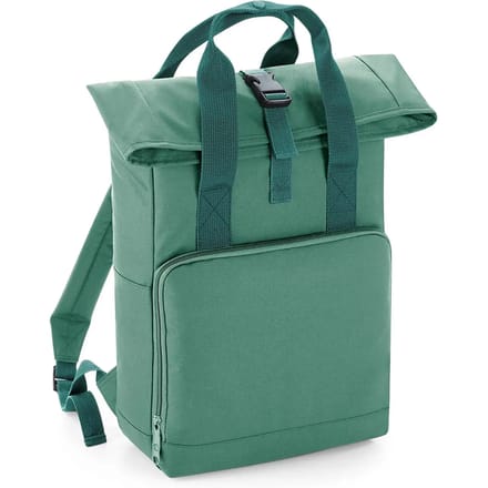 Twin Handle Roll-Top Backpack BagBase - 11 Liter Sage Green