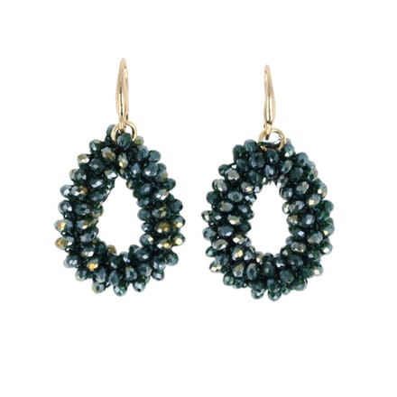 Lajetti Mini Druppel Oorbel Groen - Dames Oorbellen - Beaded Earrings