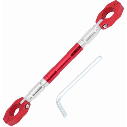 Universele Verstelbare Aluminiumlegering Motorfiets Balans Kruis Stuur Rood white