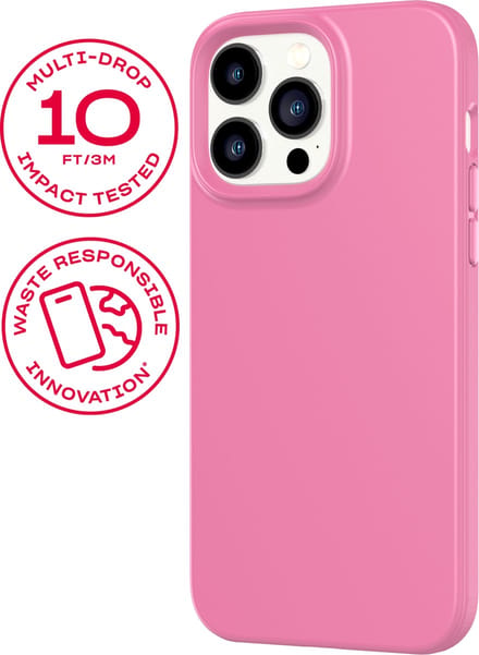 Tech21 Evo Lite - iPhone 14 Pro Max hoesje - Schokbestendig flexibel telefoonhoesje - Fuchsia - 3 meter valbestendig