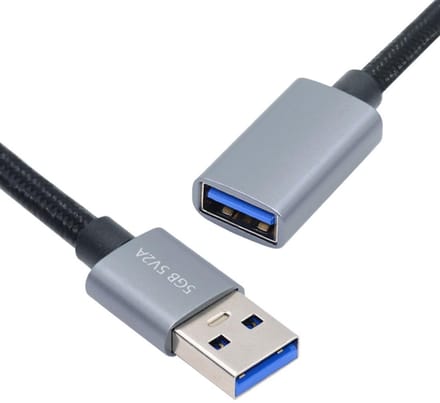 Allecto - Usb 3.0 Kabel - Gevlochten Nylon - 5Gbps Dataoverdracht