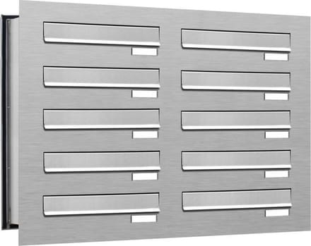 10 er (2x5) brievenbus systeem inbouw RVS