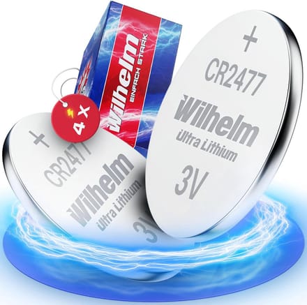 4 x CR2477 Lithium knoopcel 3V - 1070 mAh