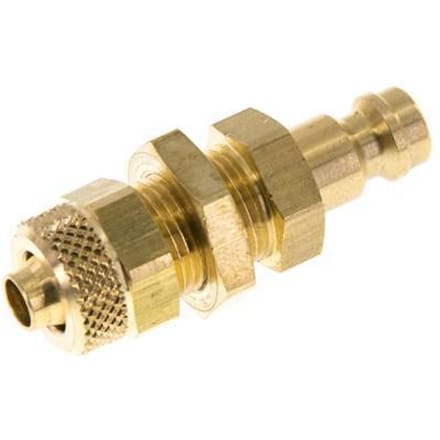 Messing DN 5 Luchtkoppeling Insteeknippel 6x8 mm Push-On Schotkoppeling