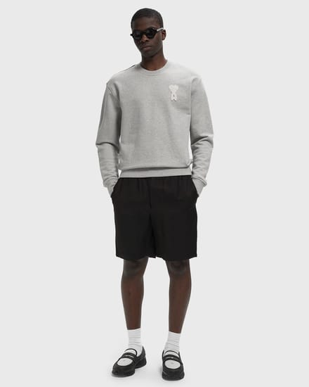 ELASTICATED WAIST SHORTS WITH EMBOSSED AMI DE COEUR