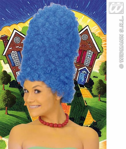Cartoon pruik blauw