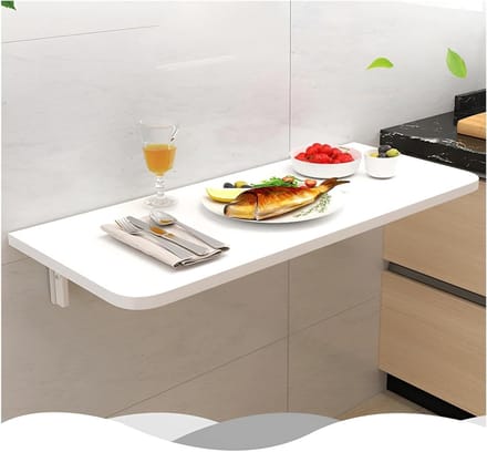 Opklapbare Tafel - Hangtafel Bureau - Ruimte Besparen - Eenvoudig Schoon te Maken - 90 x 30 cm - Wit
