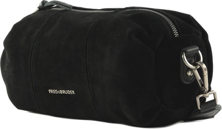 FREDsBRUDER Leren Schoudertas Jo Drum Bag Black Zwart