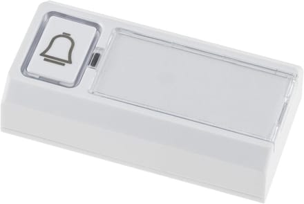 Drukknop Deurbel - Draadloze Zender - Extra Huisbeveiliging - IP55 Waterdicht - 150m Bereik - Wit
