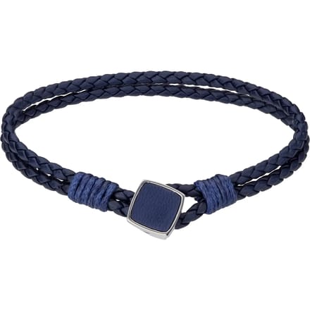 Echt leer en roestvrij stalen armband Philipp Blanc Martin