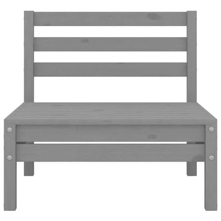 vidaXL - Tuinmiddenbanken - 2 - st - massief - grenenhout - grijs