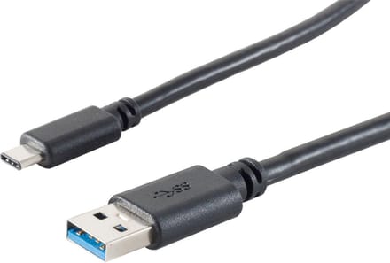 USB-C naar USB-A kabel - USB3.0 - tot 2A / zwart - 3 meter