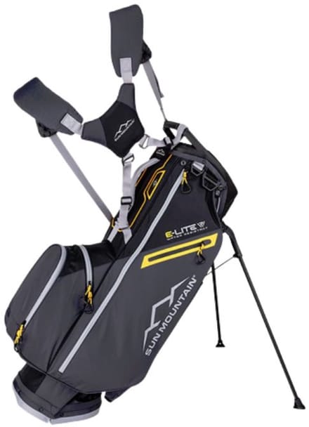 Sun Mountain E-Lite 14 Way Hybrid Standbag Black Steel Gold