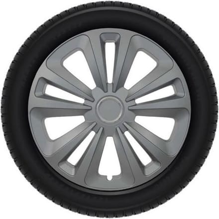 Tip-it - Wieldoppen 15 inch - 4 stuks - Kliksysteem - Zilvergrijs