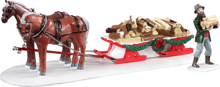 Lemax - Firewood Delivery, Set Of 2 - Kersthuisjes & Kerstdorpen