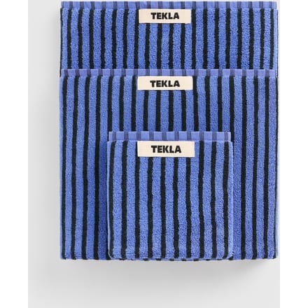 Tekla Unisex Washcloth Blue & Black Größe: 30X30 | Handtücher Outlet | Unisex | Blau