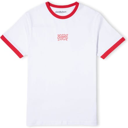 Rugrats Unisex Ringer T-Shirt - Wit/Rood - M