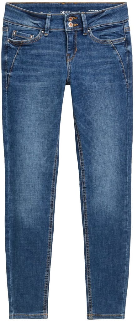 Tom Tailor Denim - TTJONA Extra Magere Jeans - Maat 29 - Used Mid Stone Blue Denim