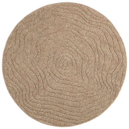 vidaXL - Binnen- - en - buitenkleed - AGIRA - Naturel - Ø - 120 - CM - Polyester