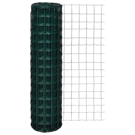 vidaXL - Euro - hek - 10x1,5 - m - staal - groen