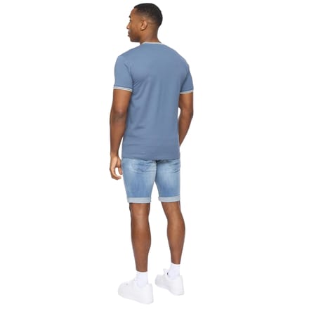 Crosshatch Heren Shellworth T-Shirt (Denim)