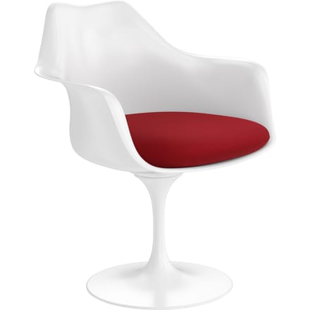 Knoll International Saarinen Tulip Armleunstoel - Hallingdal 65 (674) - red - wit