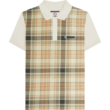 Lambretta Heren Klassiek Geruit Polo Shirt (Tofu)